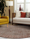 Berkshire Estate Collection Area Rug - Windsor (Mocha Brown) Round Mocha Brown  lifestyle 19