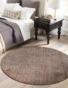 Berkshire Estate Collection Area Rug - Windsor (Mocha Brown) Round Mocha Brown  lifestyle 21