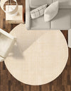 Berkshire Estate Collection Area Rug - Windsor (Oat Beige) Round Oat Beige  lifestyle 31