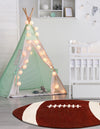 Whimsy Wonders Wool Collection Area Rug -  Forest Oval Brown  lifestyle 6