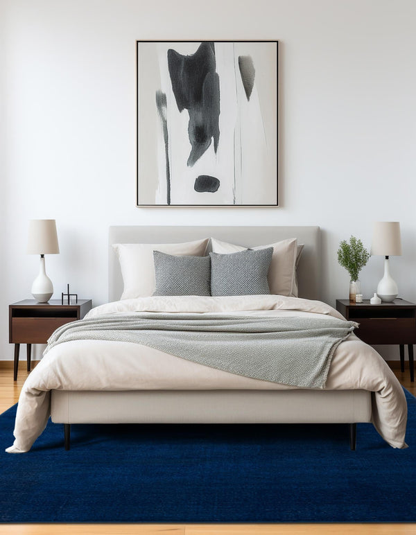 Soho Elegance Collection Area Rug - Chelsea (Navy Blue) Square Navy Blue  lifestyle 25