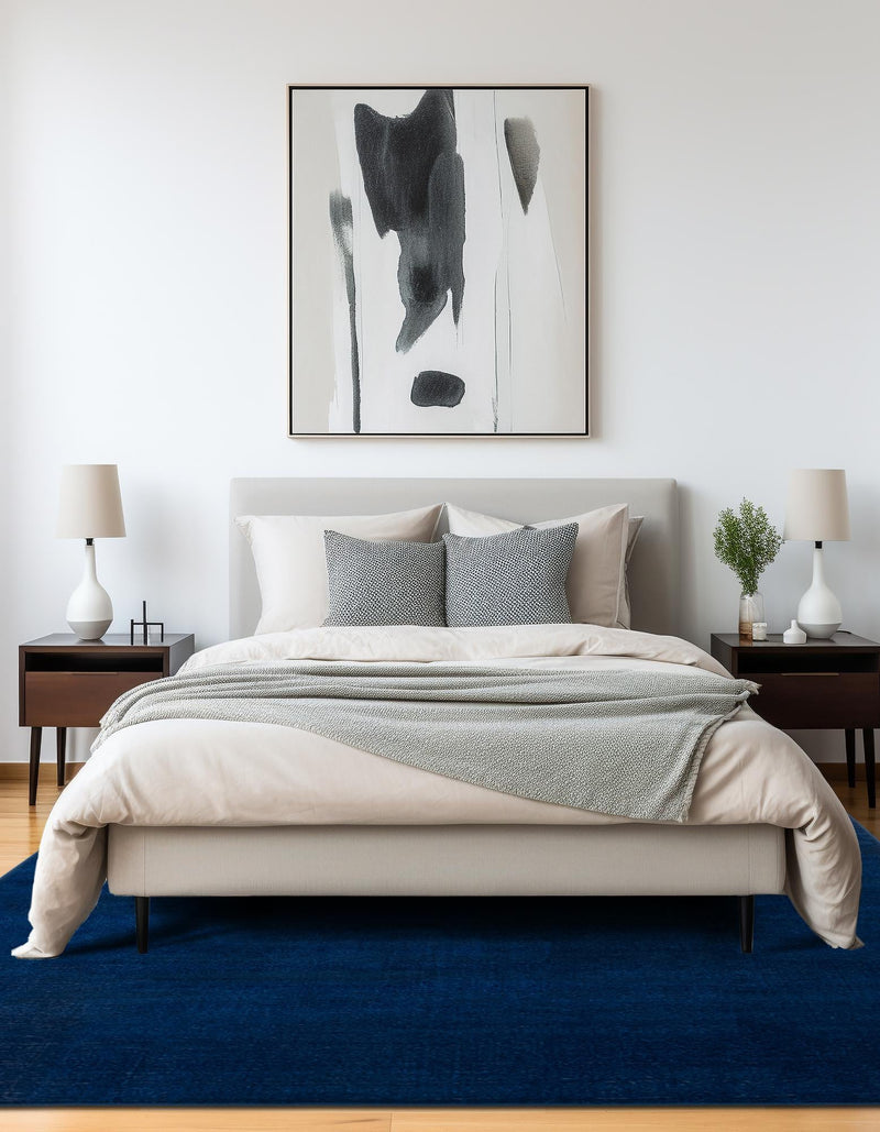 Soho Elegance Collection Area Rug - Chelsea (Navy Blue) Square Navy Blue  lifestyle 25