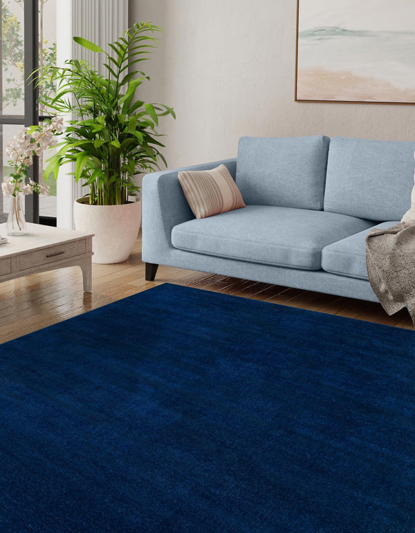 Soho Elegance Collection Area Rug - Chelsea (Navy Blue) Square Navy Blue  lifestyle 26