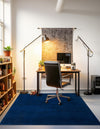 Soho Elegance Collection Area Rug - Chelsea (Navy Blue) Square Navy Blue  lifestyle 27
