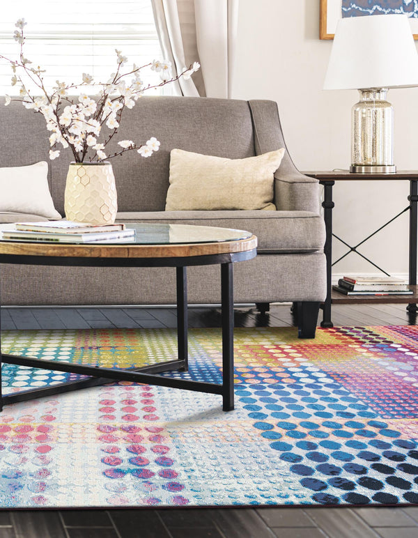 Urban Terrace Collection Area Rug -  Atrium Rectangle Multi  lifestyle 4