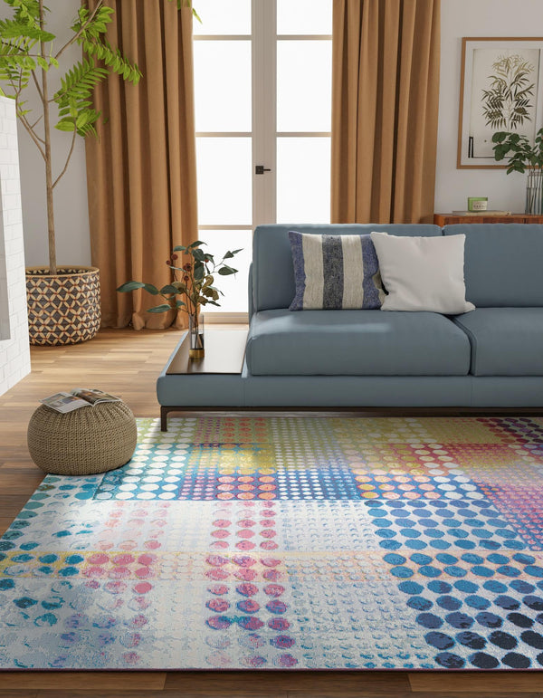 Urban Terrace Collection Area Rug -  Atrium Rectangle Multi  lifestyle 8
