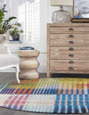 Urban Terrace Collection Area Rug -  Atrium Round Multi  lifestyle 20