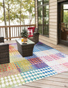Urban Terrace Collection Area Rug -  Atrium Square Multi  lifestyle 16