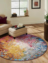 Urban Terrace Collection Area Rug -  Terrace Round Multi  lifestyle 15