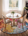 Urban Terrace Collection Area Rug -  Terrace Round Multi  lifestyle 19