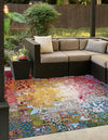 Urban Terrace Collection Area Rug -  Terrace Square Multi  lifestyle 15
