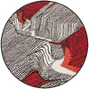 Urban Terrace Collection Area Rug -  Porch Round Red and Black  lifestyle 29