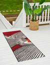 Urban Terrace Collection Area Rug -  Porch Runner Red and Black  lifestyle 23