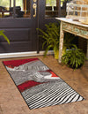 Urban Terrace Collection Area Rug -  Porch Runner Red and Black  lifestyle 26
