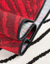 Urban Terrace Collection Area Rug -  Porch Runner Red and Black  lifestyle 14
