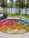 Urban Terrace Collection Area Rug -  Lawn Round Multi  lifestyle 25