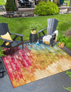 Urban Terrace Collection Area Rug -  Lawn Square Multi  lifestyle 14