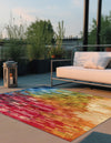 Urban Terrace Collection Area Rug -  Lawn Square Multi  lifestyle 32