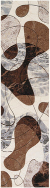 Urban Terrace Collection Area Rug -  Garden Runner Brown and White  lifestyle 13