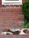 Urban Terrace Collection Area Rug -  Garden Runner Brown and White  lifestyle 27