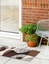 Urban Terrace Collection Area Rug -  Garden Runner Brown and White  lifestyle 33