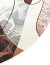 Urban Terrace Collection Area Rug -  Garden Round Brown and White  lifestyle 24