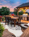 Urban Terrace Collection Area Rug -  Garden Square Brown and White  lifestyle 31