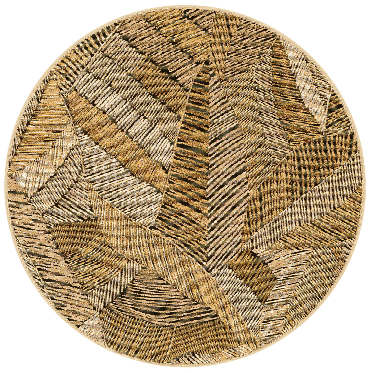Seaside Blooms Collection Area Rug -  Nantucket Round Beige and Brown  lifestyle 18