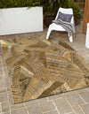 Seaside Blooms Collection Area Rug -  Nantucket Rectangle Brown and Beige  lifestyle 8