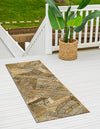 Seaside Blooms Collection Area Rug -  Nantucket Runner Brown and Beige  lifestyle 26