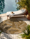 Seaside Blooms Collection Area Rug -  Nantucket Round Brown and Beige  lifestyle 28