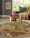Seaside Blooms Collection Area Rug -  Nantucket Round Brown and Beige  lifestyle 31