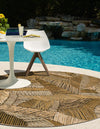 Seaside Blooms Collection Area Rug -  Nantucket Round Brown and Beige  lifestyle 36