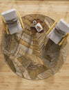 Seaside Blooms Collection Area Rug -  Nantucket Round Brown and Beige  lifestyle 39