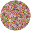 Seaside Blooms Collection Area Rug -  Marseilles Round Multi  lifestyle 59