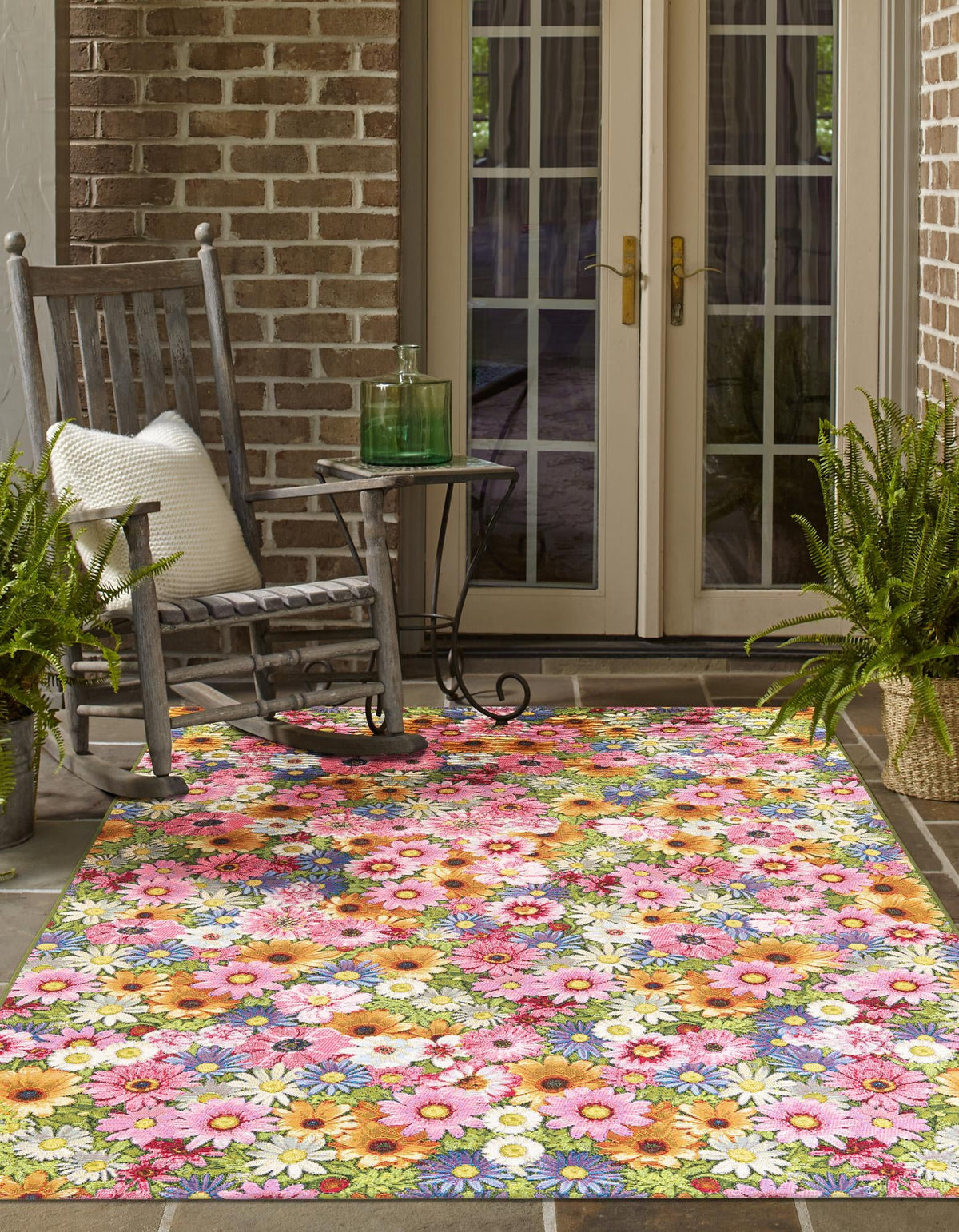 Seaside Blooms Collection Area Rug -  Marseilles Rectangle Multi  lifestyle 4