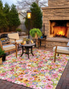 Seaside Blooms Collection Area Rug -  Marseilles Square Multi  lifestyle 12