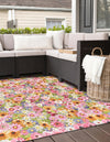 Seaside Blooms Collection Area Rug -  Marseilles Square Multi  lifestyle 16