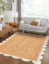 Serenity Braided Jute Collection Area Rug - Seaside Rectangle Natural and Ivory  lifestyle 5