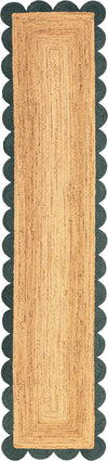 Serenity Braided Jute Collection Area Rug - Seaside Runner Green and Natural  lifestyle 84
