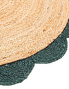 Serenity Braided Jute Collection Area Rug - Seaside Round Natural and Green  lifestyle 40