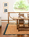 Serenity Braided Jute Collection Area Rug - Seaside Rectangle Natural and Green  lifestyle 12