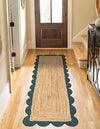 Serenity Braided Jute Collection Area Rug - Seaside Runner Natural and Green  lifestyle 62