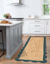 Serenity Braided Jute Collection Area Rug - Seaside Runner Natural and Green  lifestyle 71