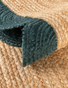 Serenity Braided Jute Collection Area Rug - Seaside Runner Natural and Green  lifestyle 36