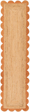 Serenity Braided Jute Collection Area Rug - Seaside Runner Natural and Terracotta  lifestyle 87