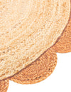 Serenity Braided Jute Collection Area Rug - Seaside Round Natural and Terracotta  lifestyle 42