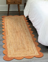Serenity Braided Jute Collection Area Rug - Seaside Runner Natural and Terracotta  lifestyle 37