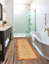 Serenity Braided Jute Collection Area Rug - Seaside Runner Natural and Terracotta  lifestyle 73