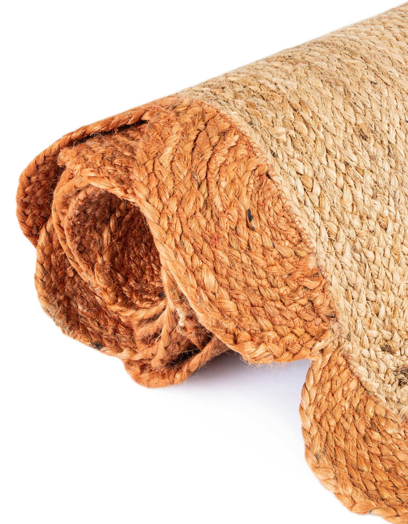 Serenity Braided Jute Collection Area Rug - Seaside Runner Natural and Terracotta  lifestyle 59